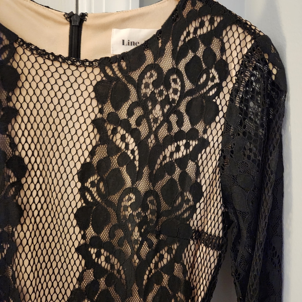 Line & Dot Black Laci Maxi Dress XS - Picture 4 of 8
